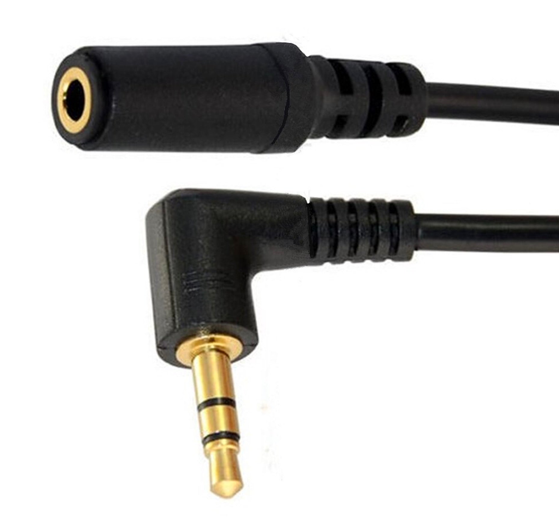 3.5mm 3 Pole Male to Female Stereo Audio Adapter Cable 0.2m