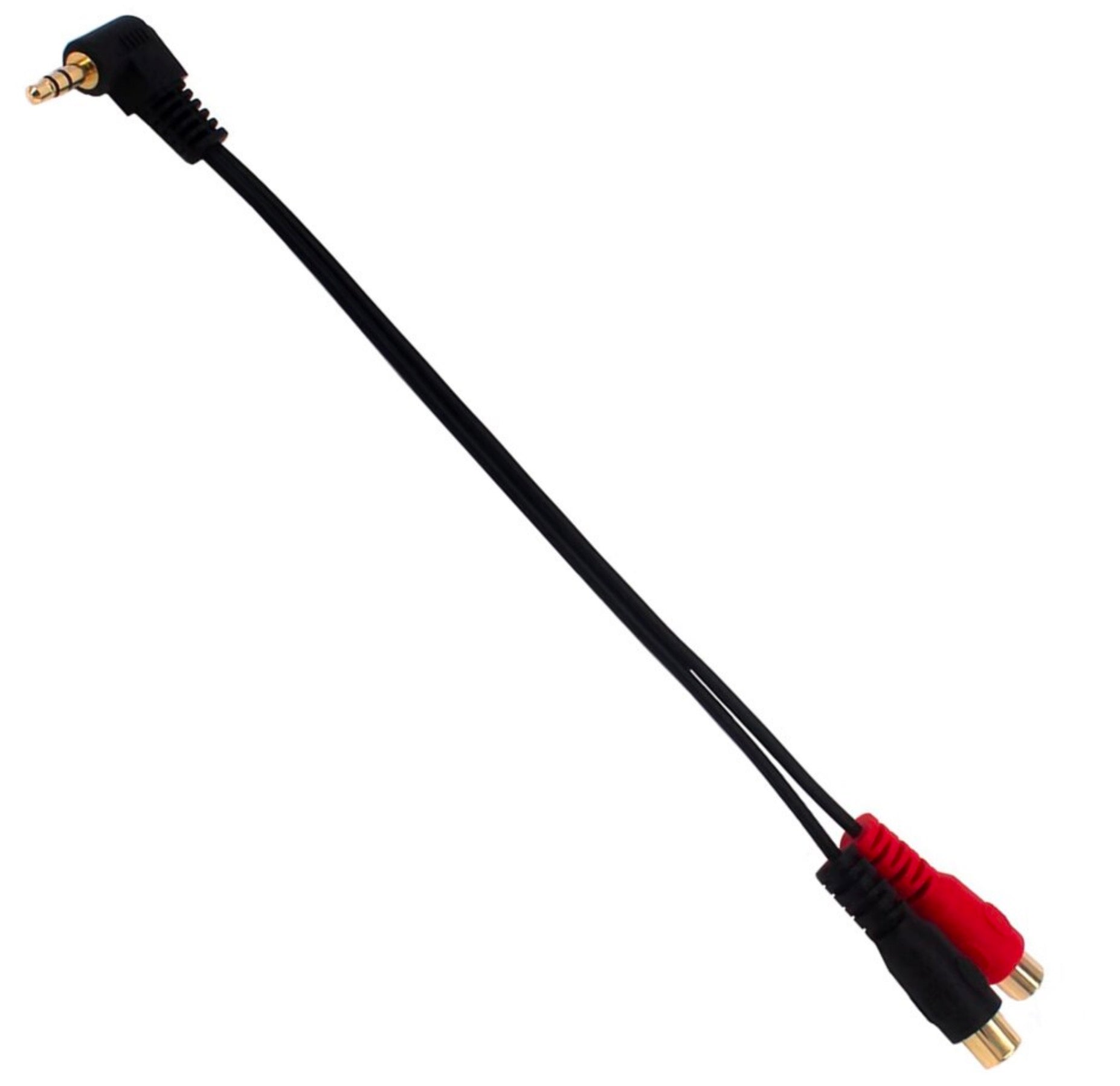 3.5mm TRS male to dual RCA female Y splitter  0.2m