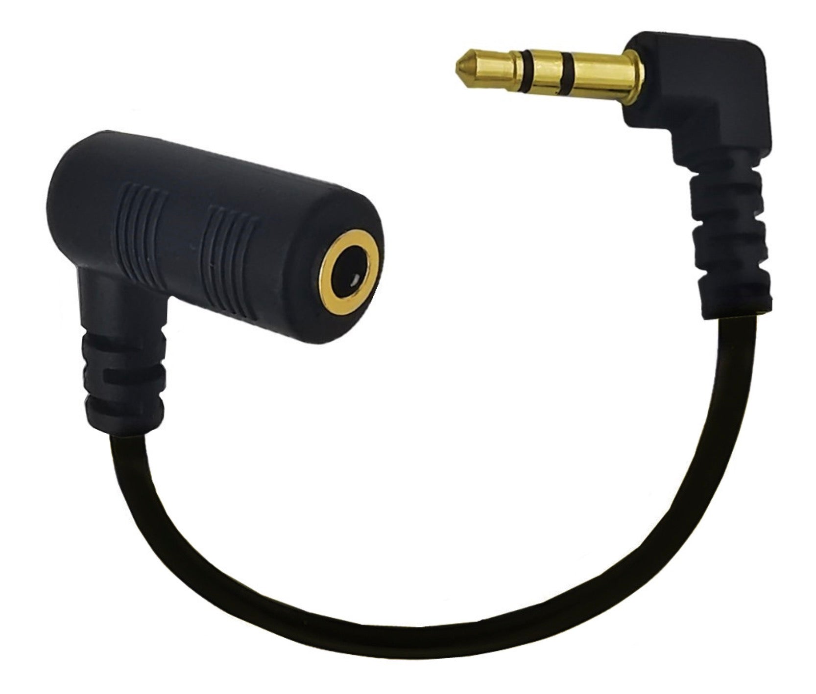 3.5mm angled TRS male to female audio extension cable