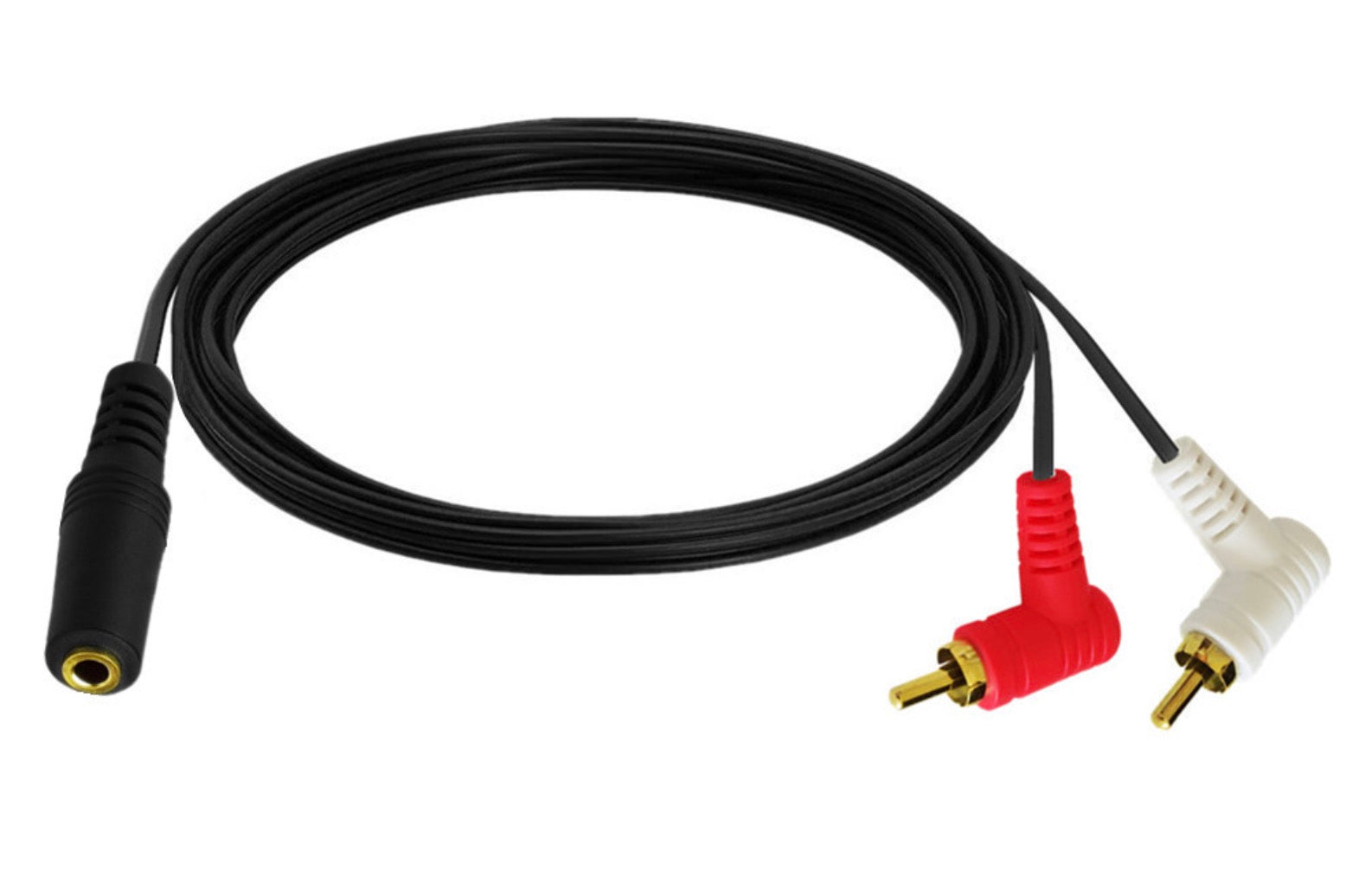3.5mm jack socket to red white phono lead