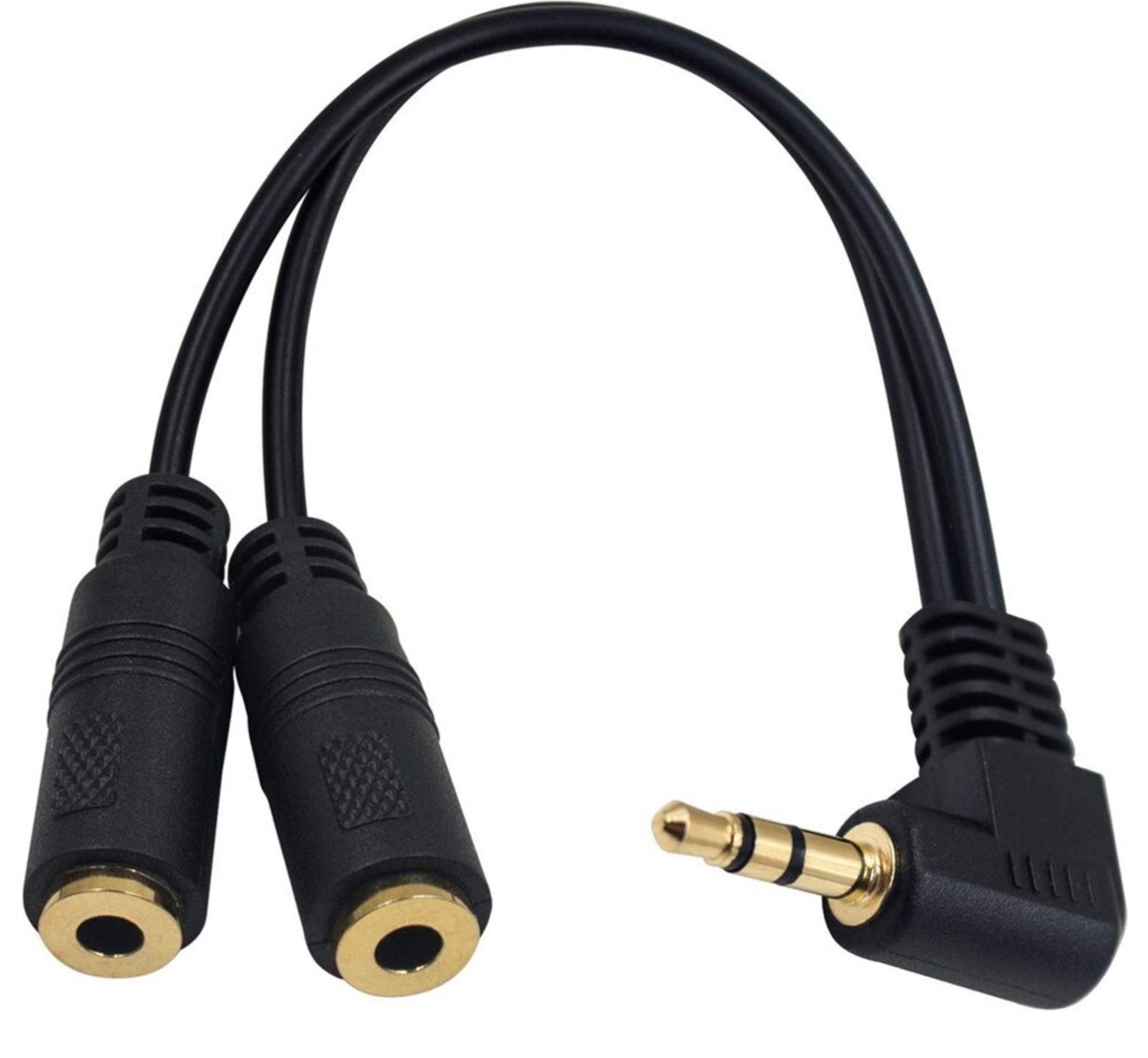3.5mm 3 Pole Male to Dual 3.5mm Female Headphone Audio Splitter Cable 0.15m