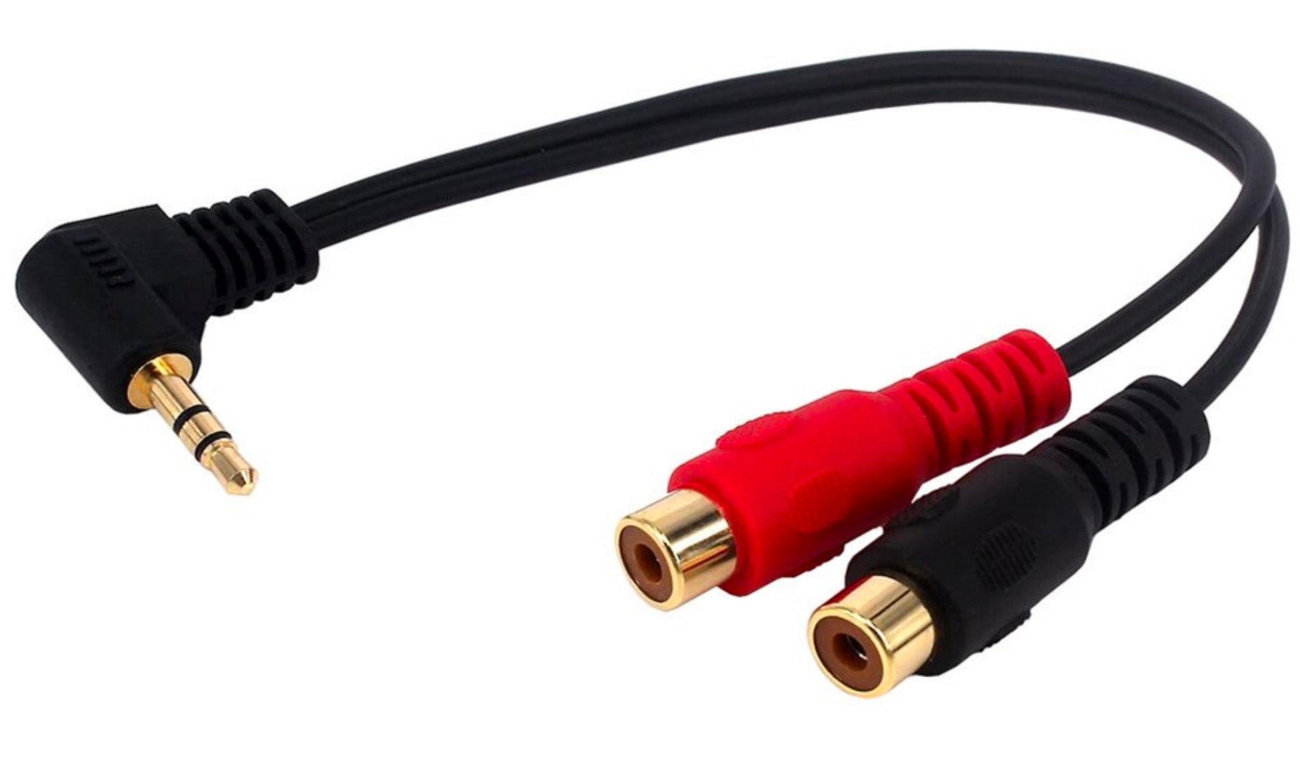 3.5mm TRS (1/8 in) Jack Male to 2 RCA Phono Female Stereo Audio Y Cable 0.2m
