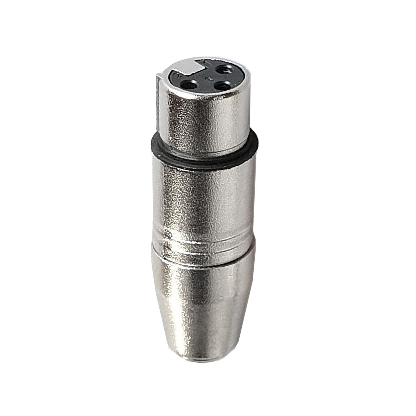 3 pin XLR audio adapter barrel close up