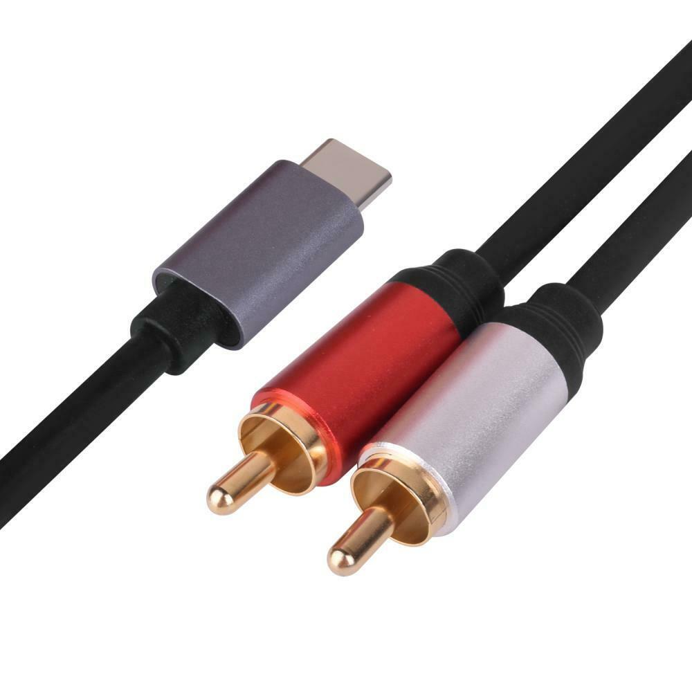 3m USB C to RCA stereo audio cable for speakers