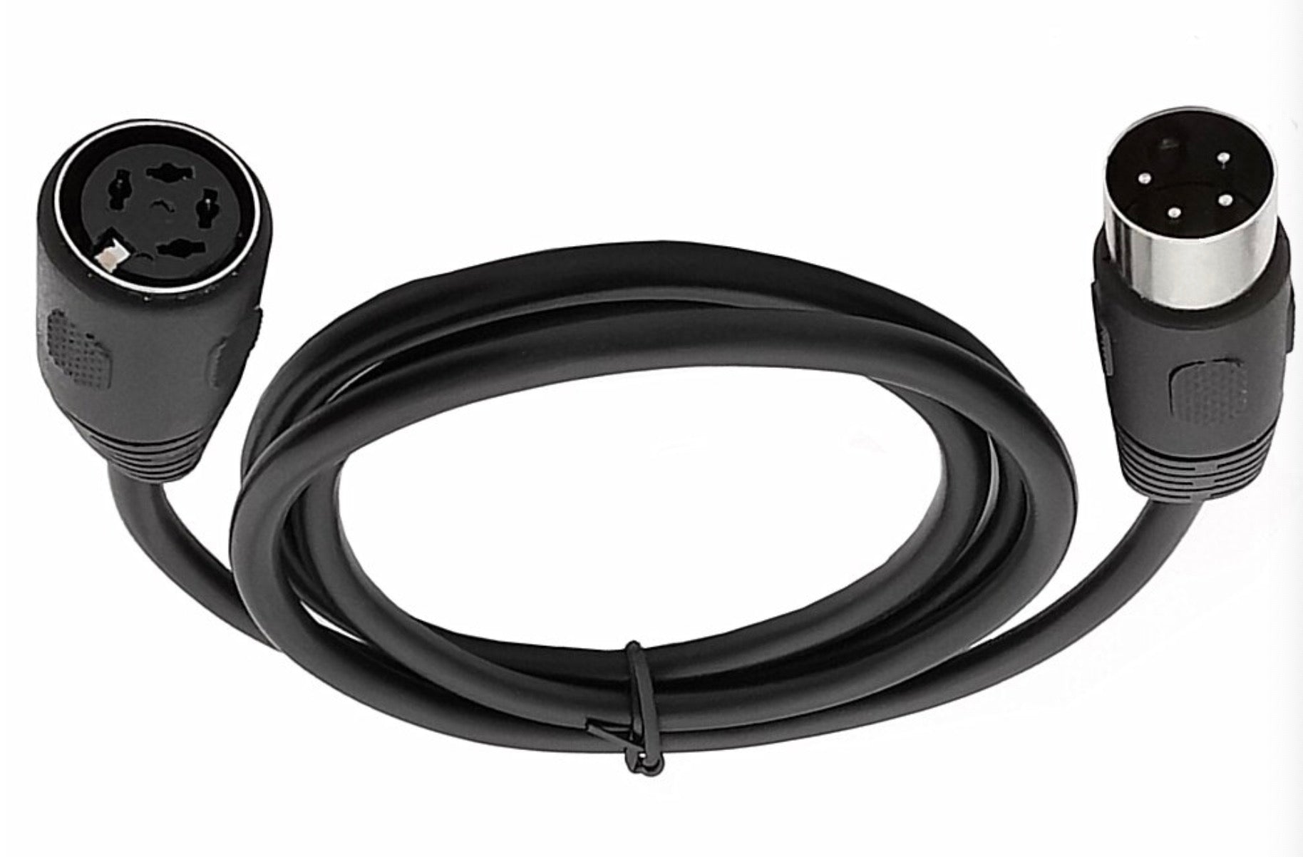 Black 4-pin DIN extension cable 