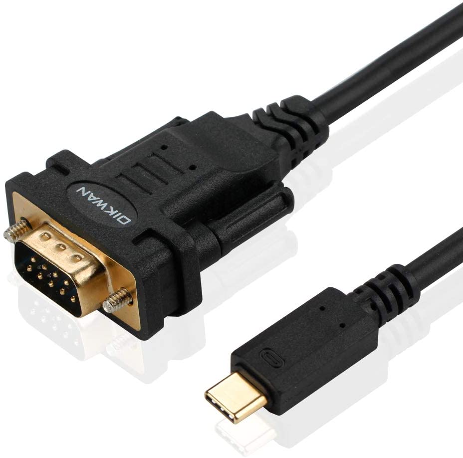 USB C to RS232 DB9 Serial Port Cable with FTDI Chipset