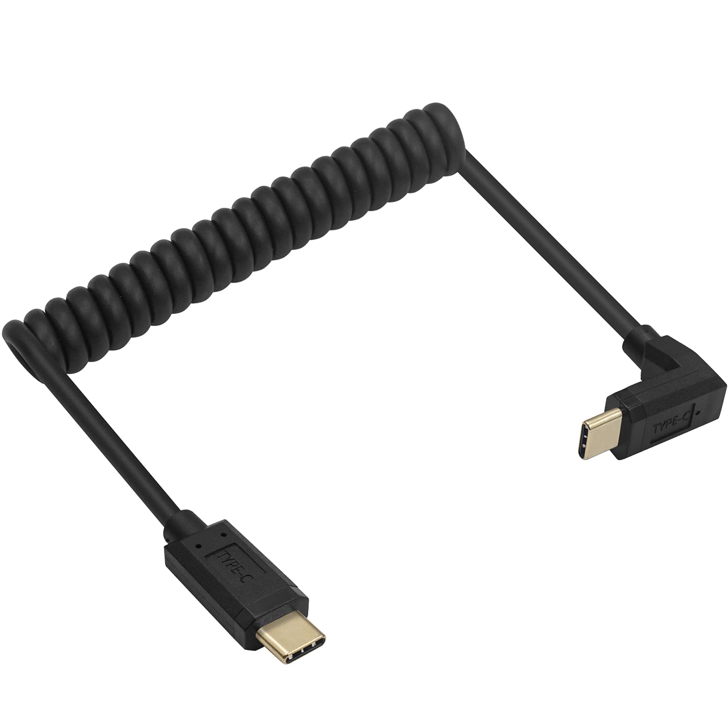 USB-C to USB-C Coiled Data Charge Cable 3A (Up / Down)