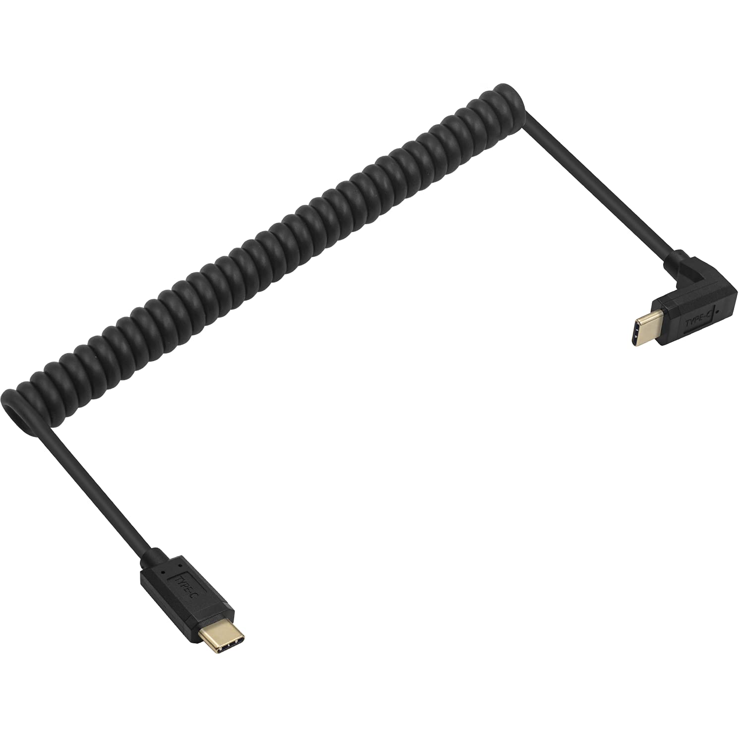 USB-C to USB-C Coiled Data Charge Cable 3A (Up / Down)