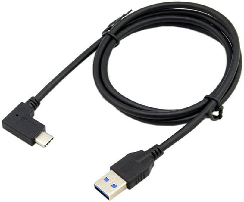 USB 3.0 A Male to USB C Angled Male Data Charging Cable 1m