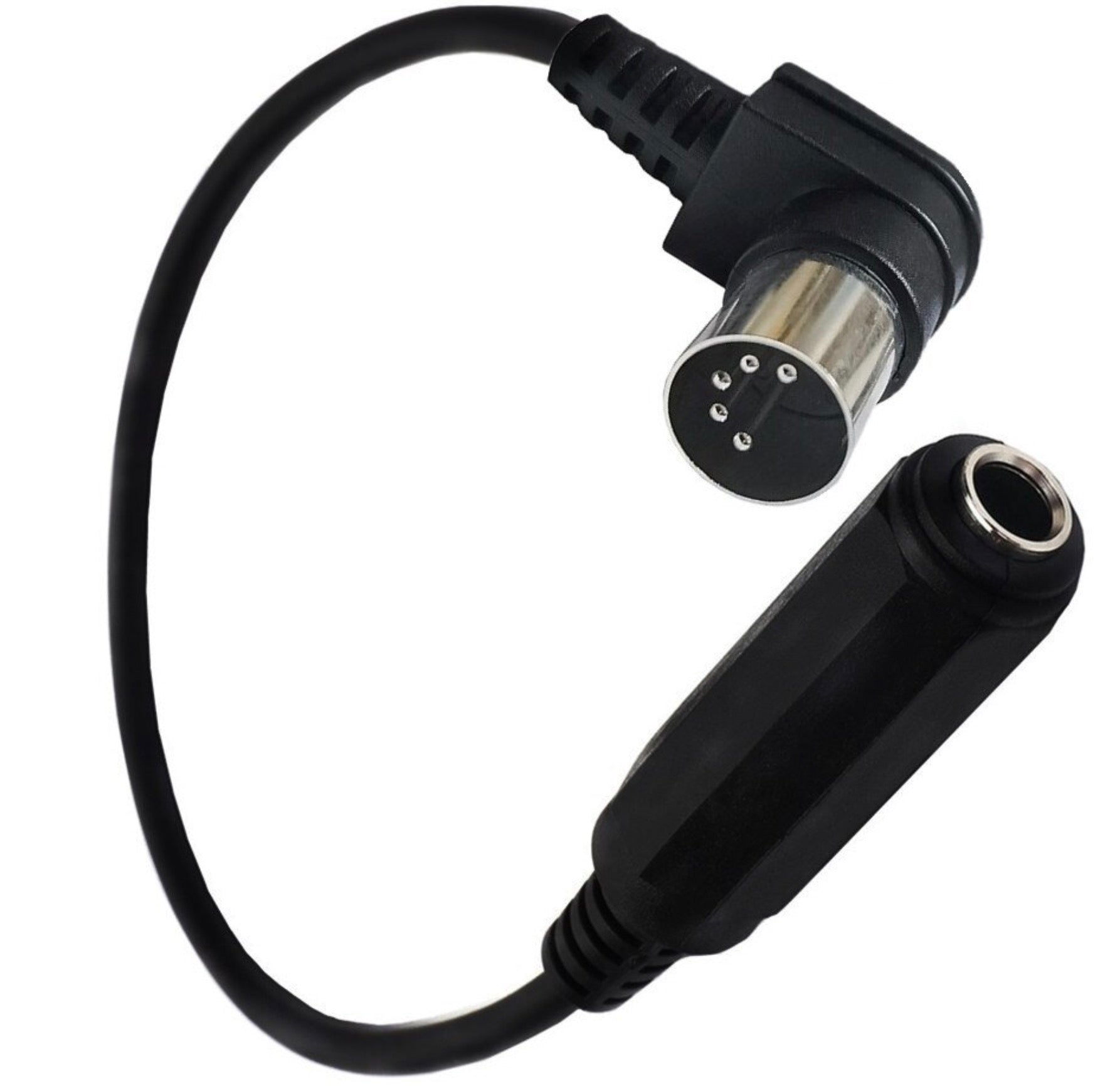 5 pin DIN male to 6.35mm female TRS stereo audio cable