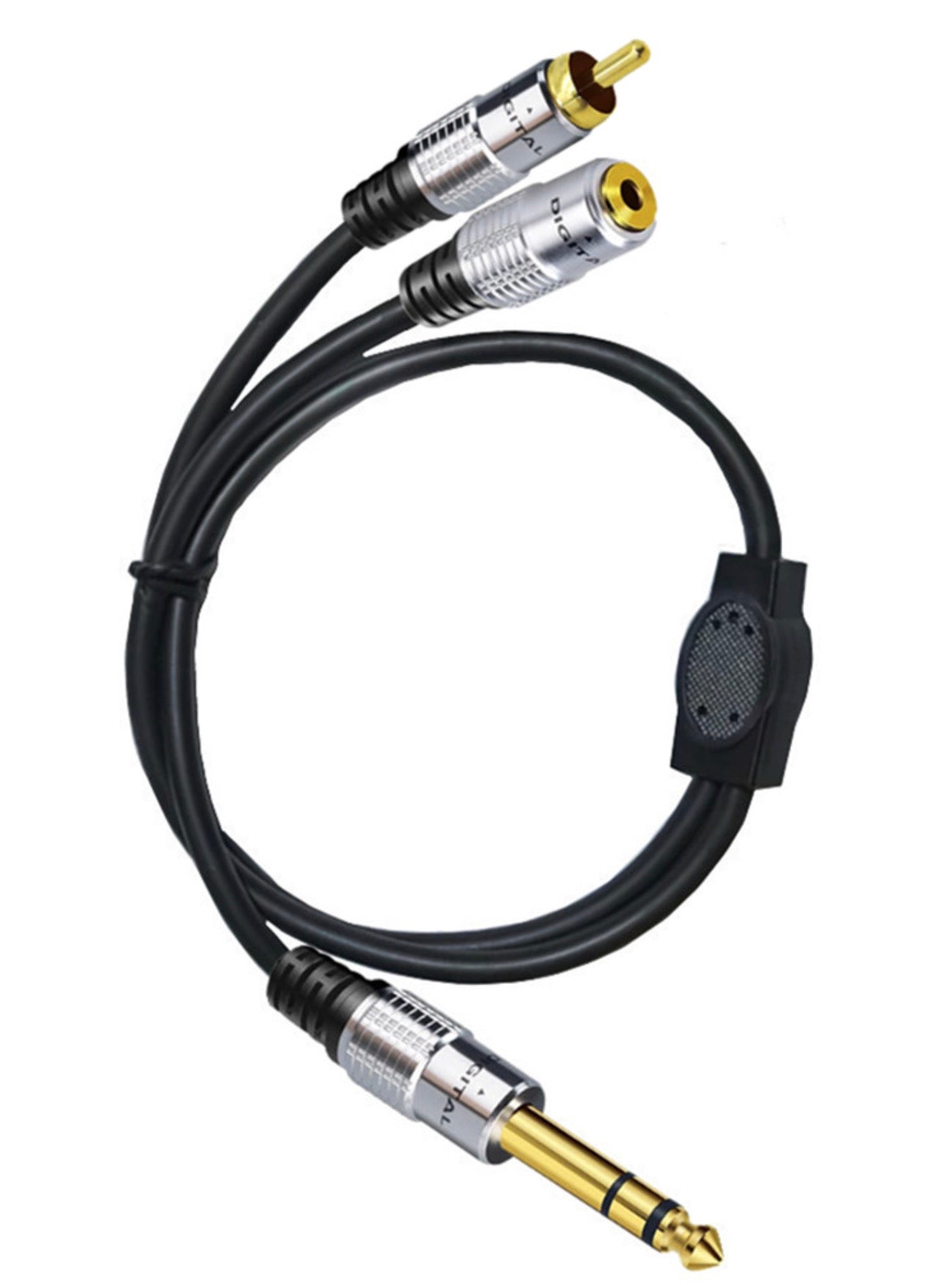 6.35mm trs male to rca male and 3.5mm female y audio cable