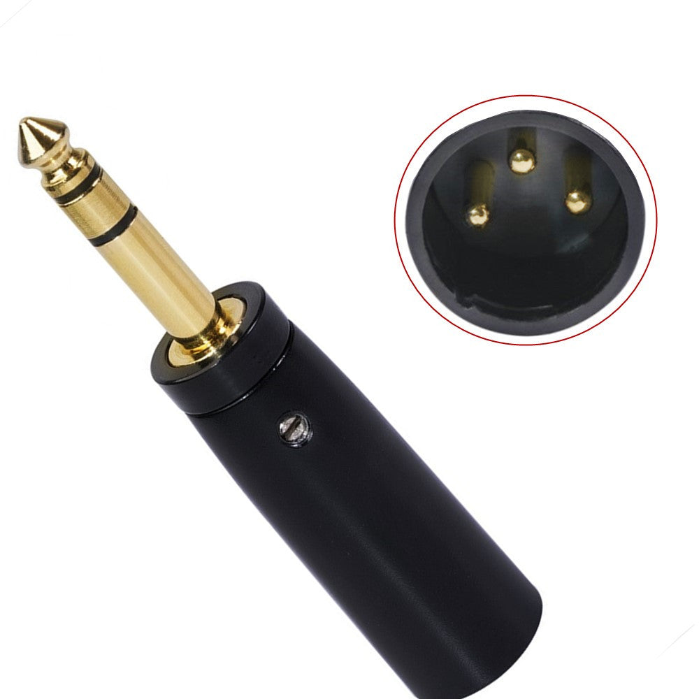 6.35mm TRS male to XLR 3-pin male balanced audio adapter