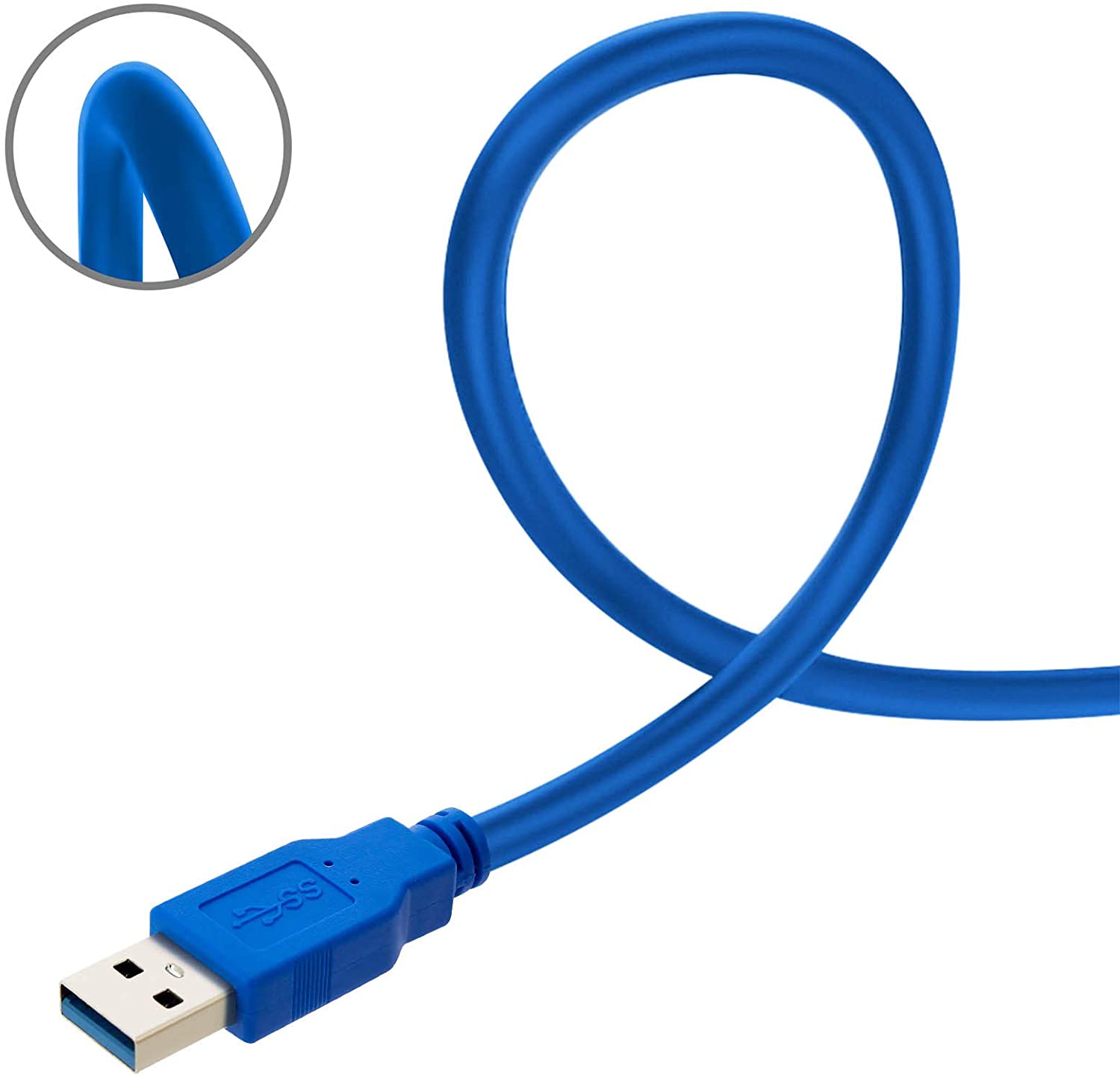 USB 3.0 Type A Male to Male 5Gbps Data Transfer Cable 1.5m