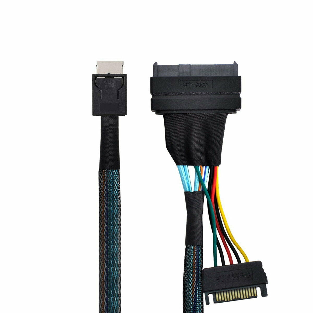 OCuLink (SFF-8611 4i) to U.2 U.3 (SFF-8639) NVME PCIe PCI-Express SSD Cable