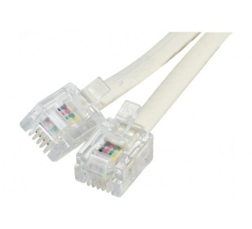 Hypertec 935600-HY RJ12 Male to RJ12 Male Telephone Cable Ivory 7m