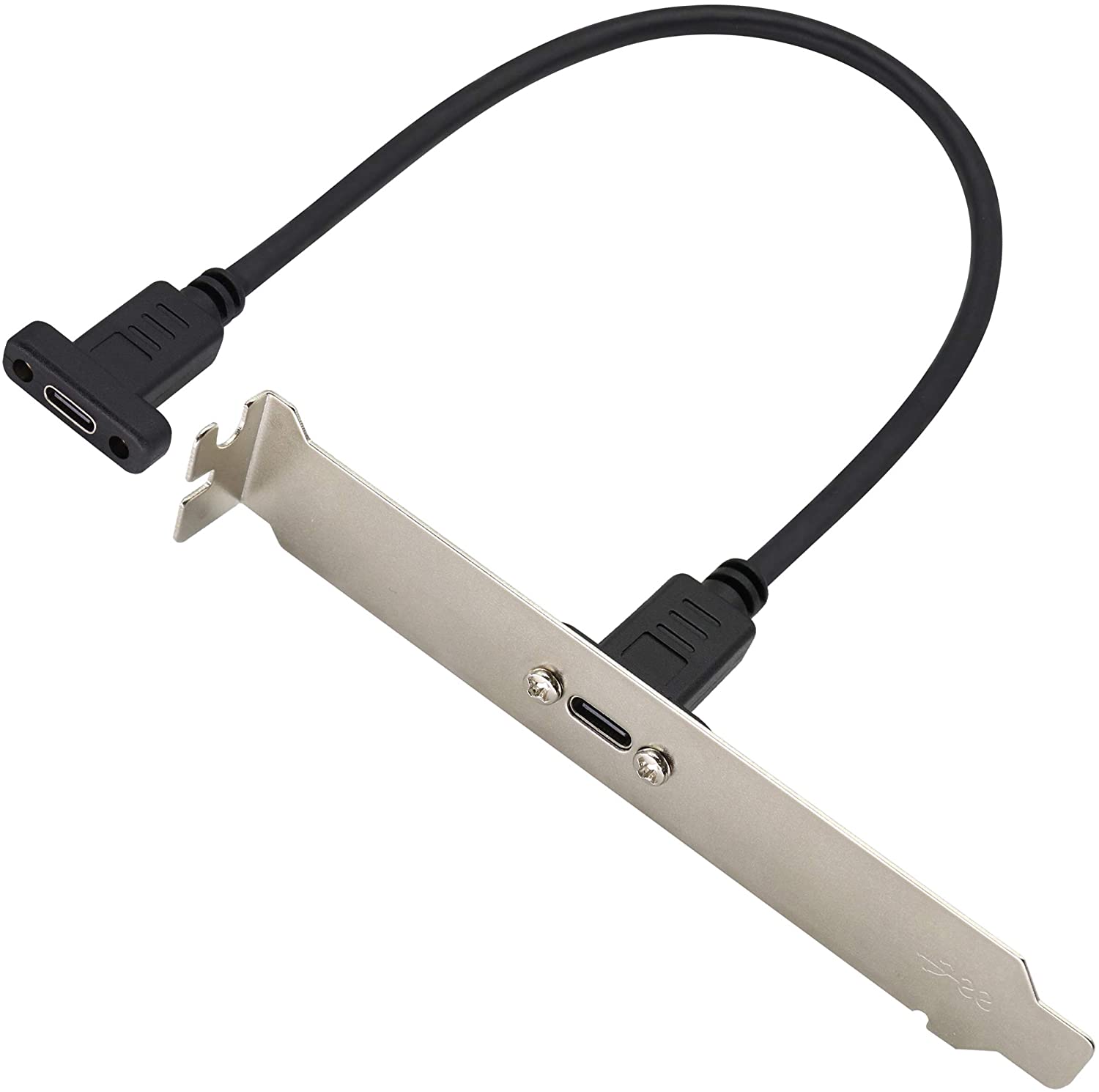 USB C Female to USB C Female Panel Mount Extension Cable USB 3.1 Gen2 3A