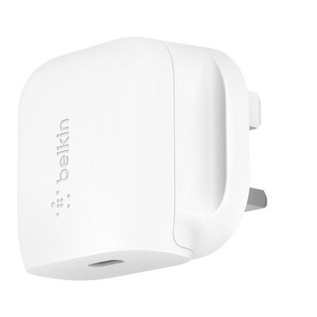 Belkin Boost Charge 20W USB-C Pd Wall Charger + USB-C To Lightning Cable White