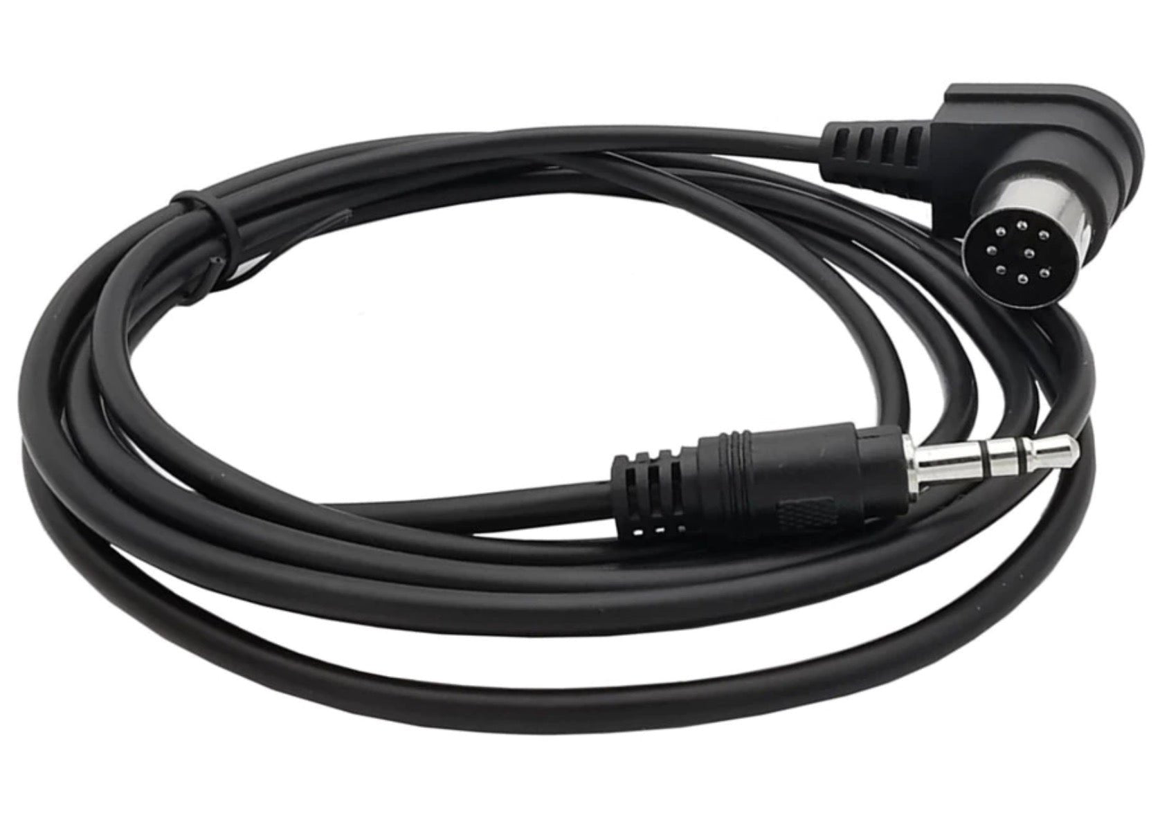 AUX adapter cable coiled showing 1.8 m length.