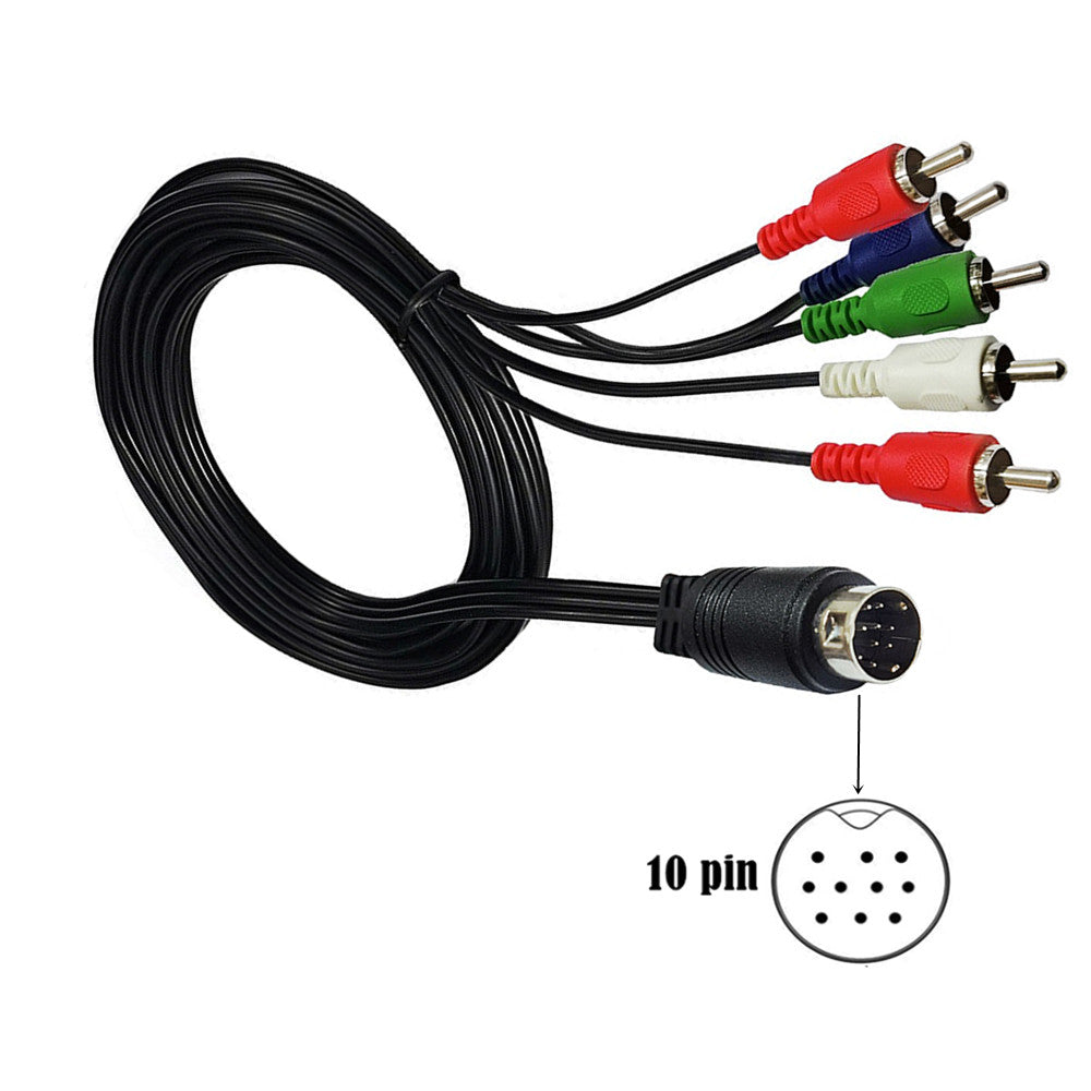 Legacy AV 10-pin DIN to RCA component cable 1.8m