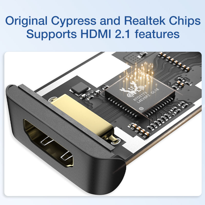 Aluminium-housed USB-C to HDMI adapter cable