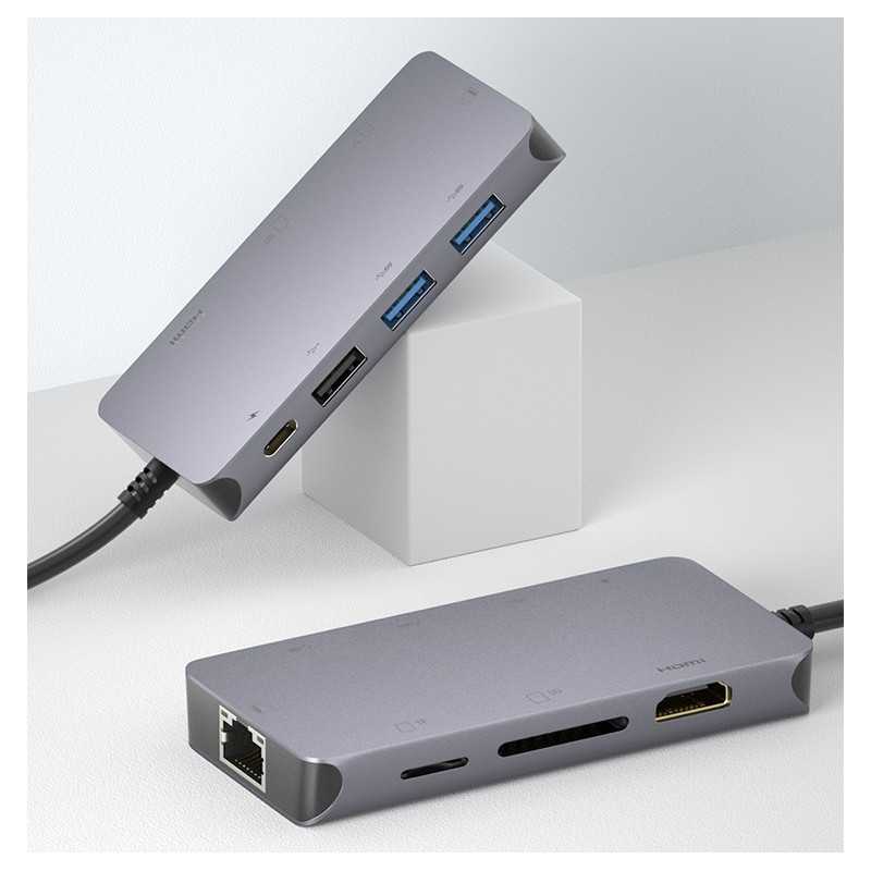 Aluminium USB-C hub for laptops and notebooks