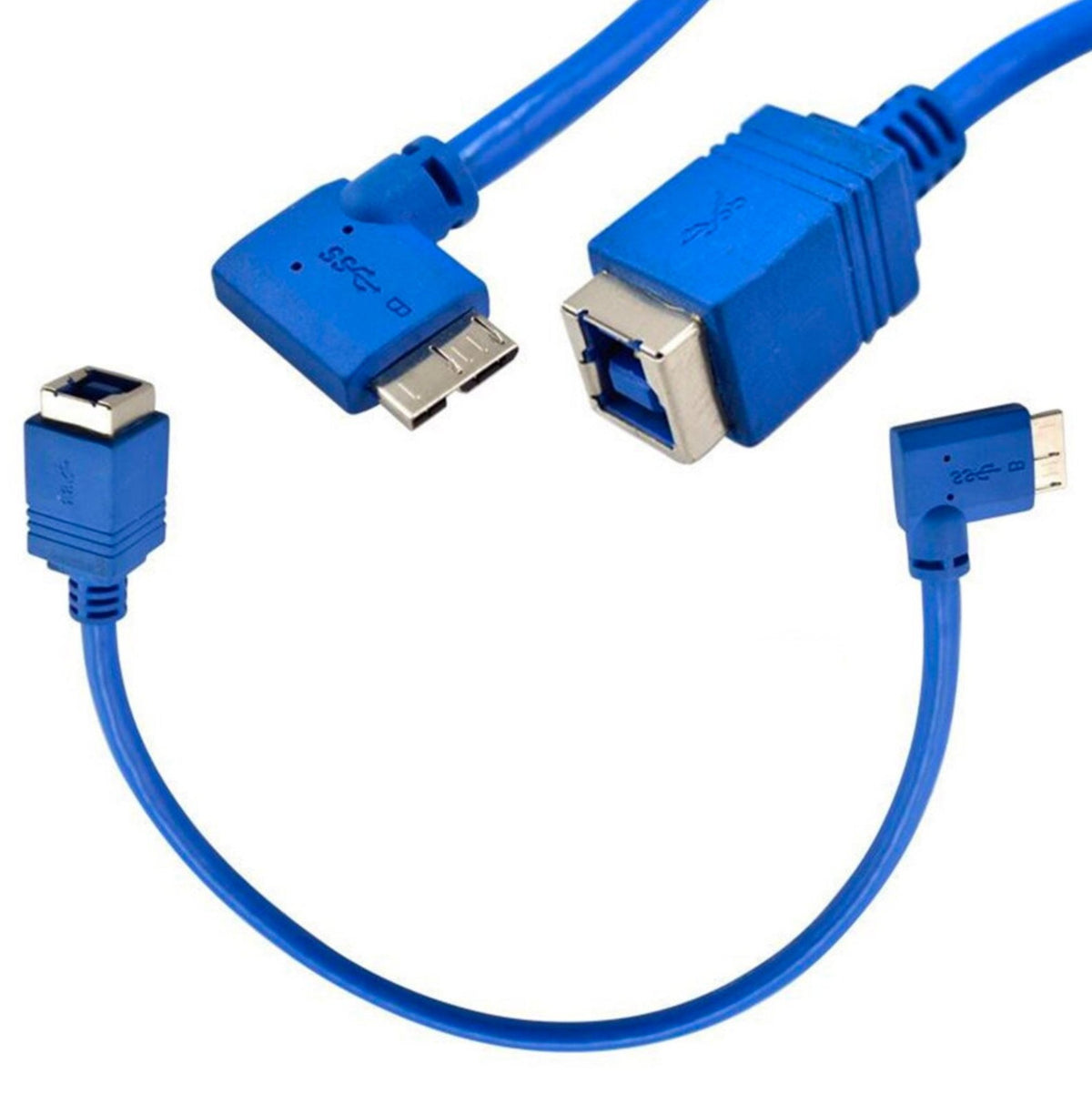 Angled Micro-B 10-pin USB 3.0 connector 