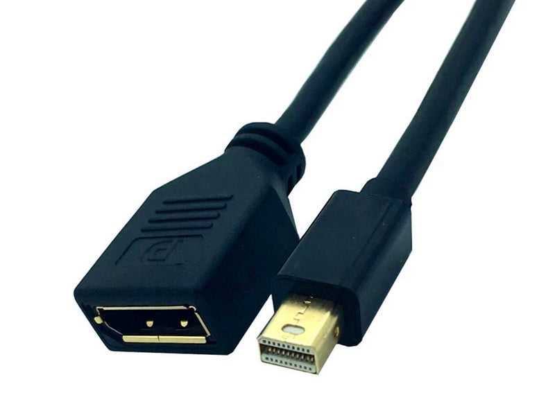 Angled Mini DisplayPort extension cable showing right-angle connector