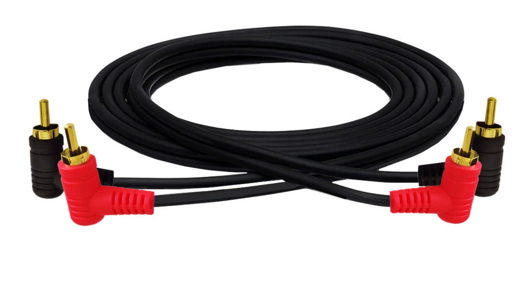 Angled RCA male to male audio lead