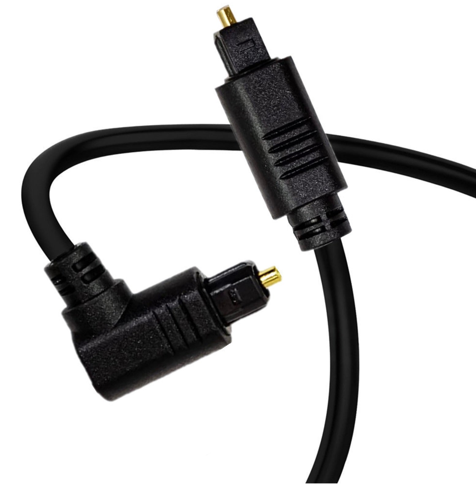 Angled optical audio cable for soundbars
