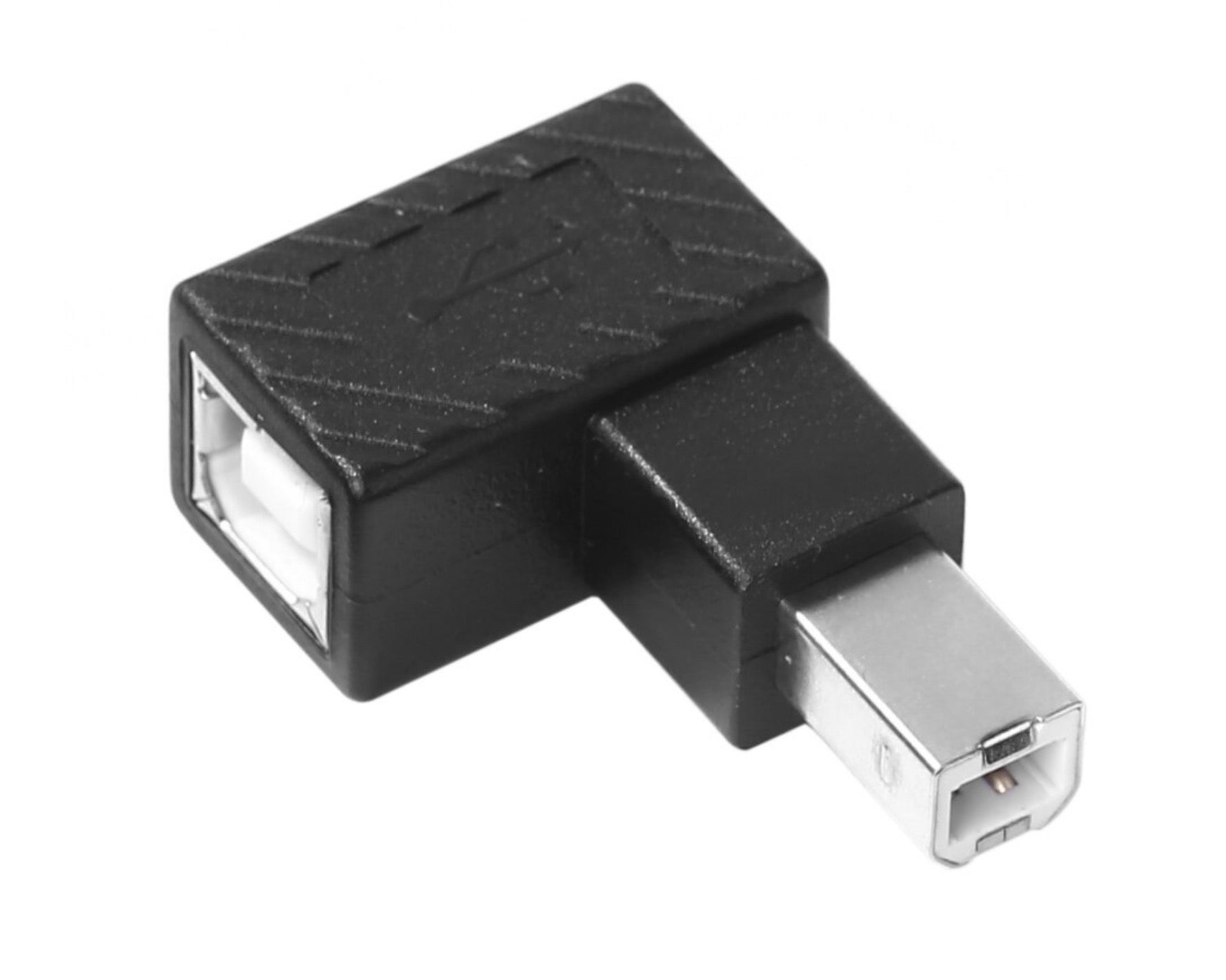 USB 2.0 Type-B Male Female Angled Adapter for Printers / Scanners