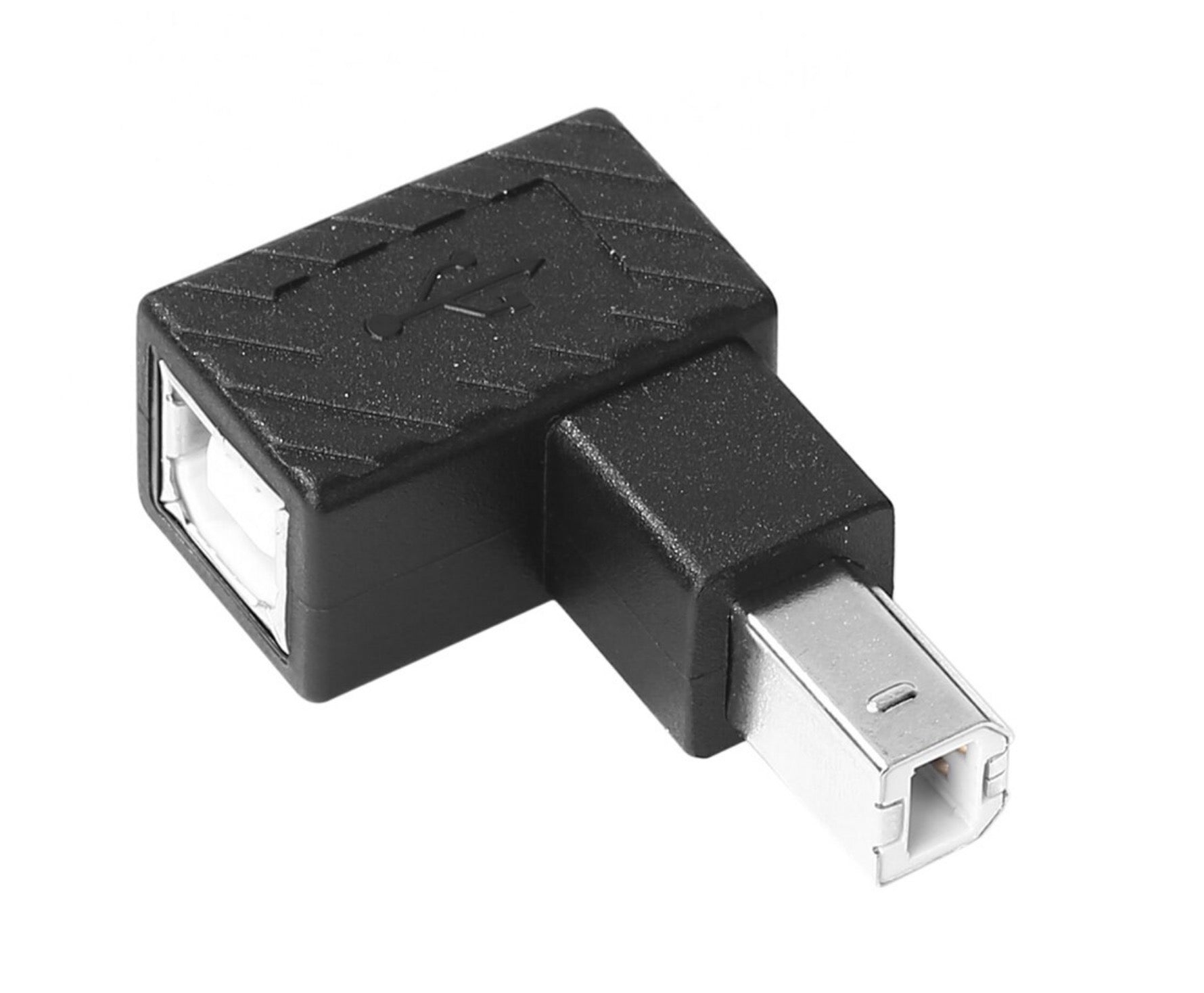 USB 2.0 Type-B Male Female Angled Adapter for Printers / Scanners