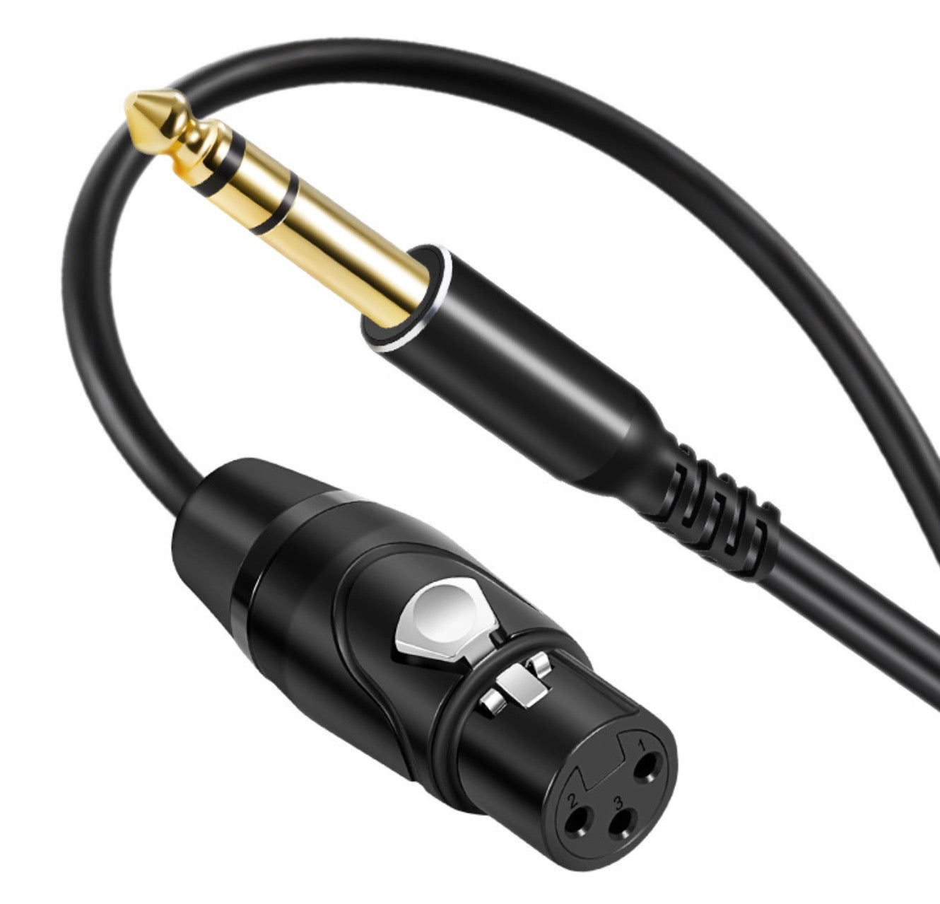 Balanced XLR microphone cable with 6.35mm TRS connector