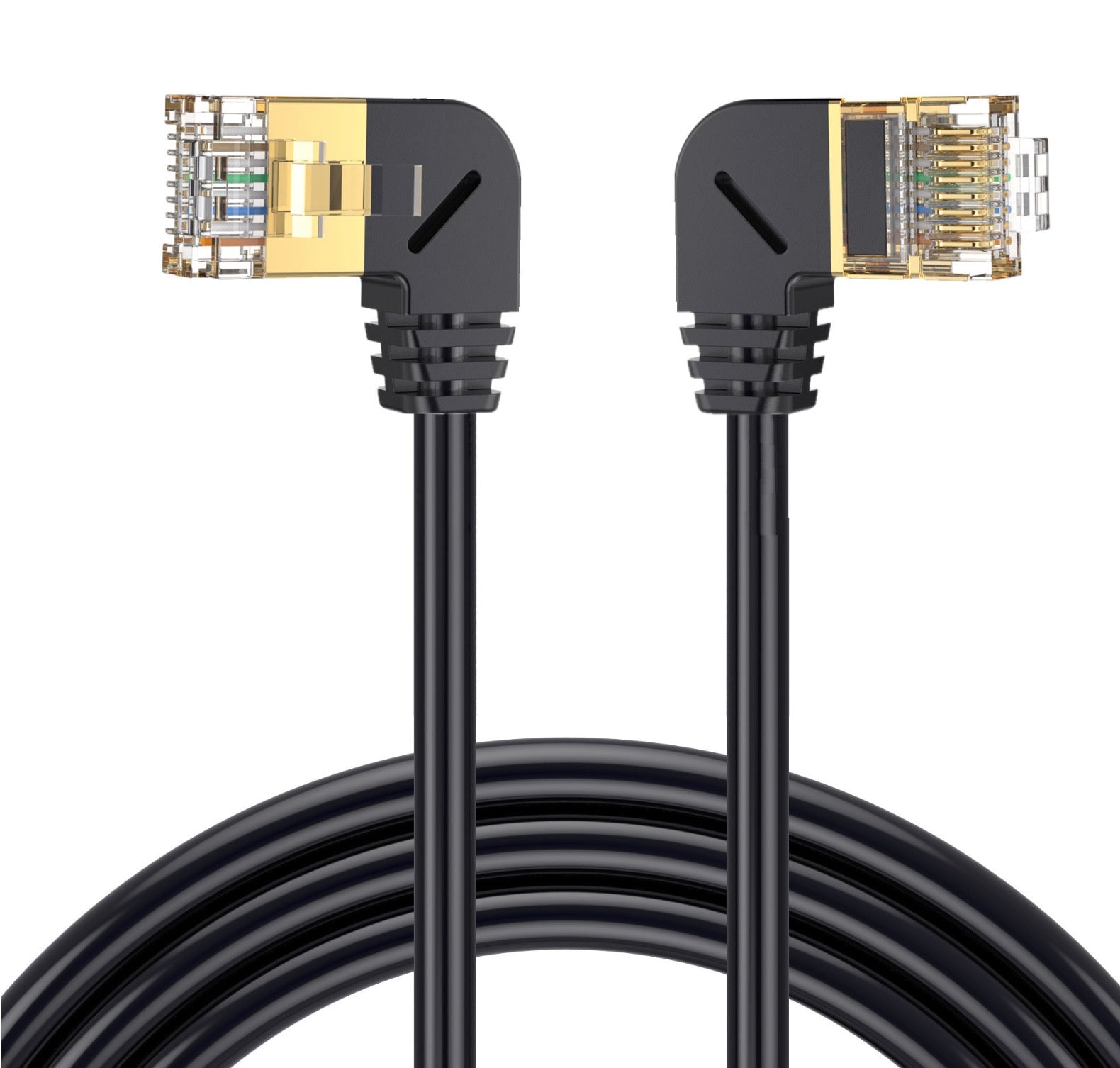 CAT8 right angled RJ45 Ethernet cable 40Gbps
