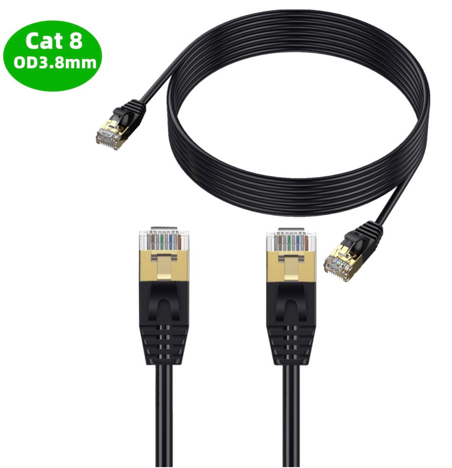 CAT 8 RJ45 Ethernet cable 40Gbps high speed LAN cable.