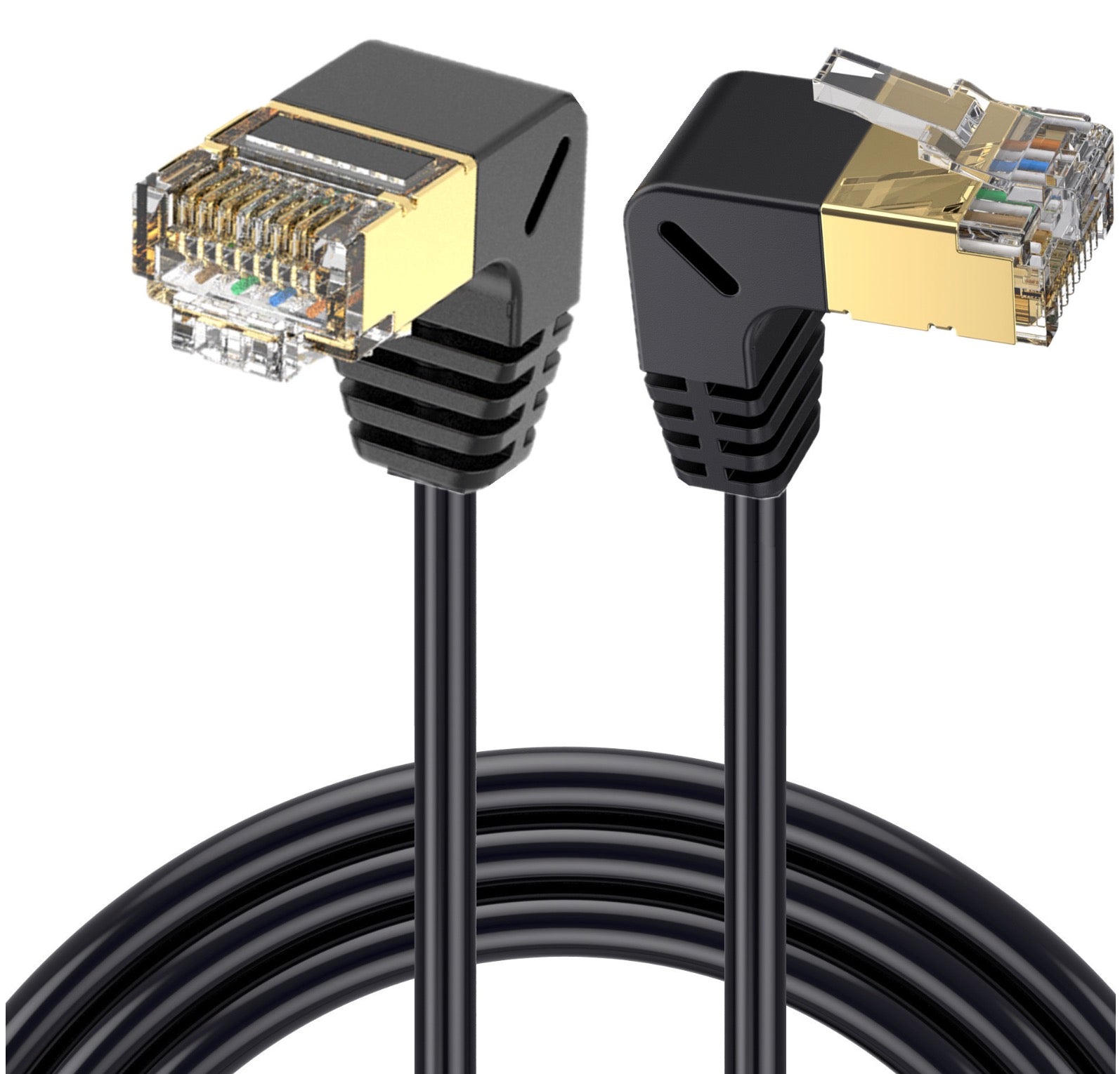 CAT 8 up angled RJ45 Ethernet cable 40Gbps