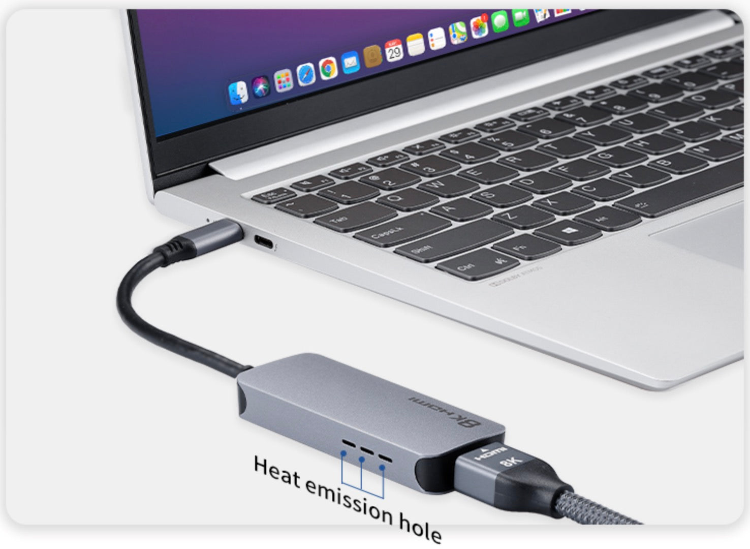 Compact HDMI 2.1 USB-C adapter for gaming and monitors