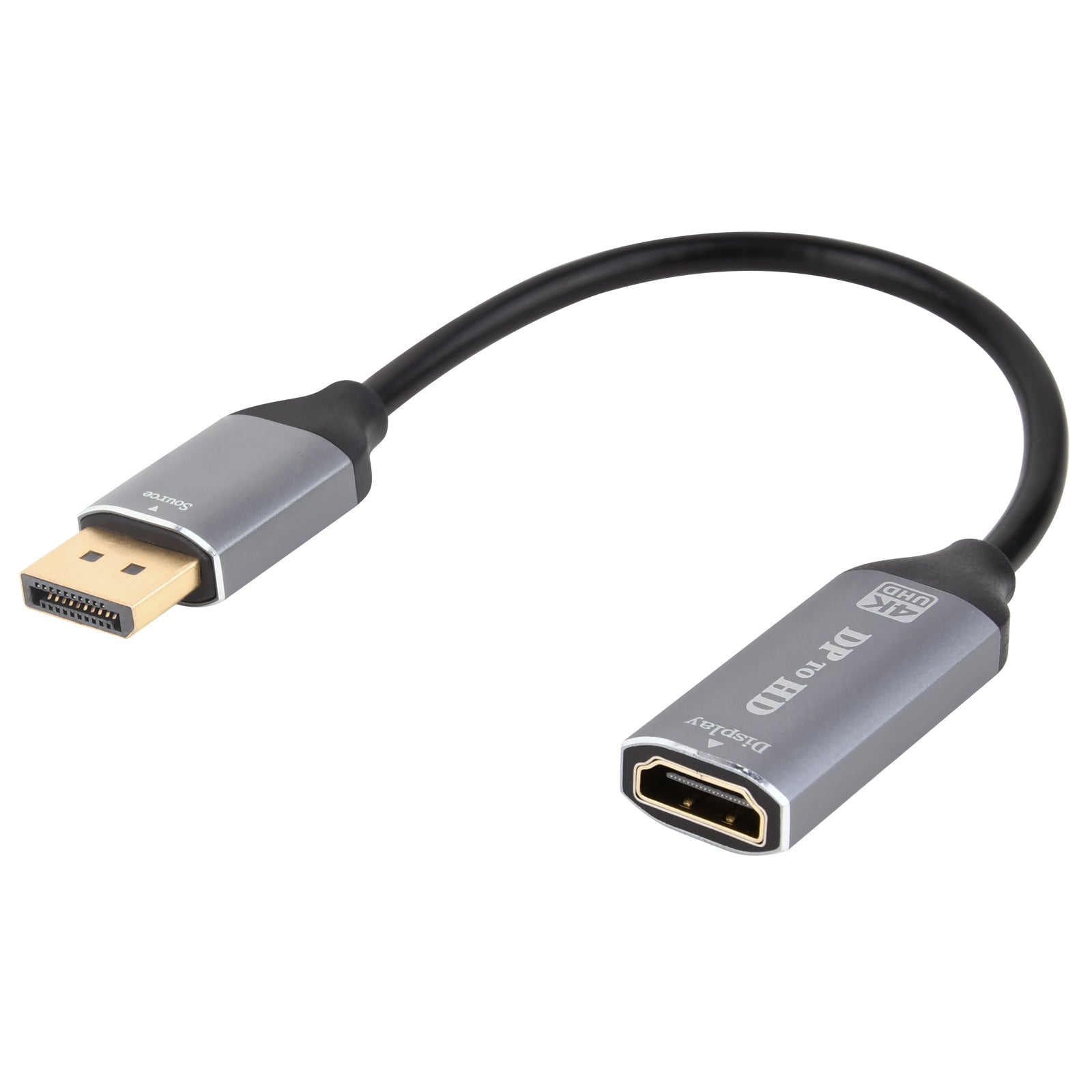 DisplayPort Male to HDMI Female Monitor Cable 4K 60Hz 0.2m
