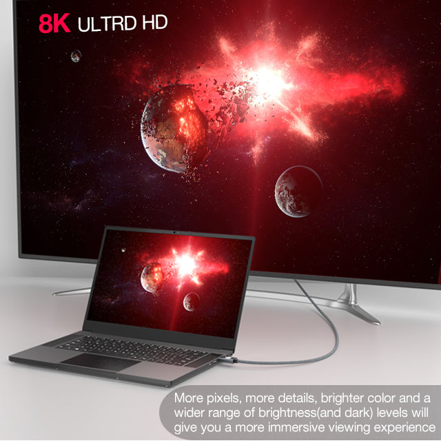 DP to DP 8K 60Hz audio video cable