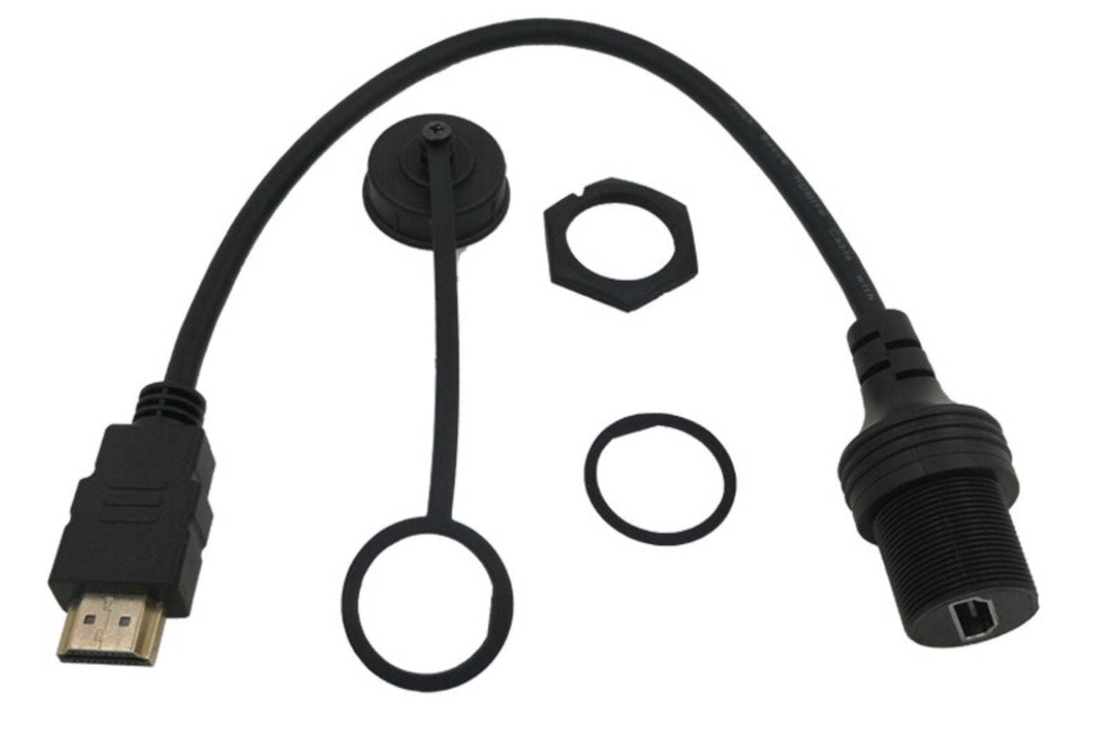 Dashboard HDMI input flush mount cable