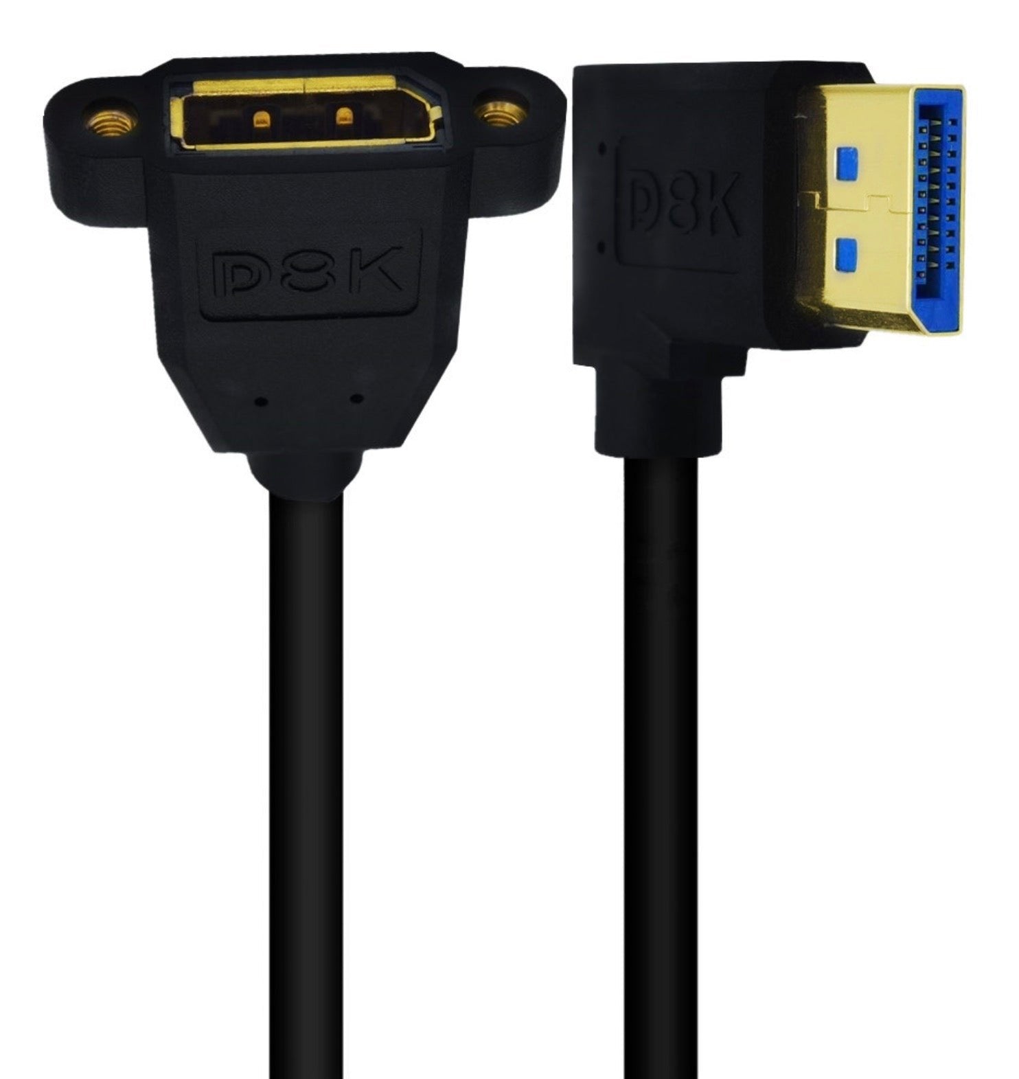 DisplayPort 1.4 cable size diagram / dimensions drawing