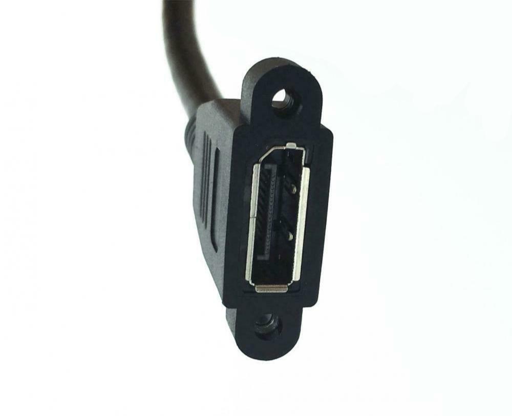 DisplayPort dual panel mount extension cable front view