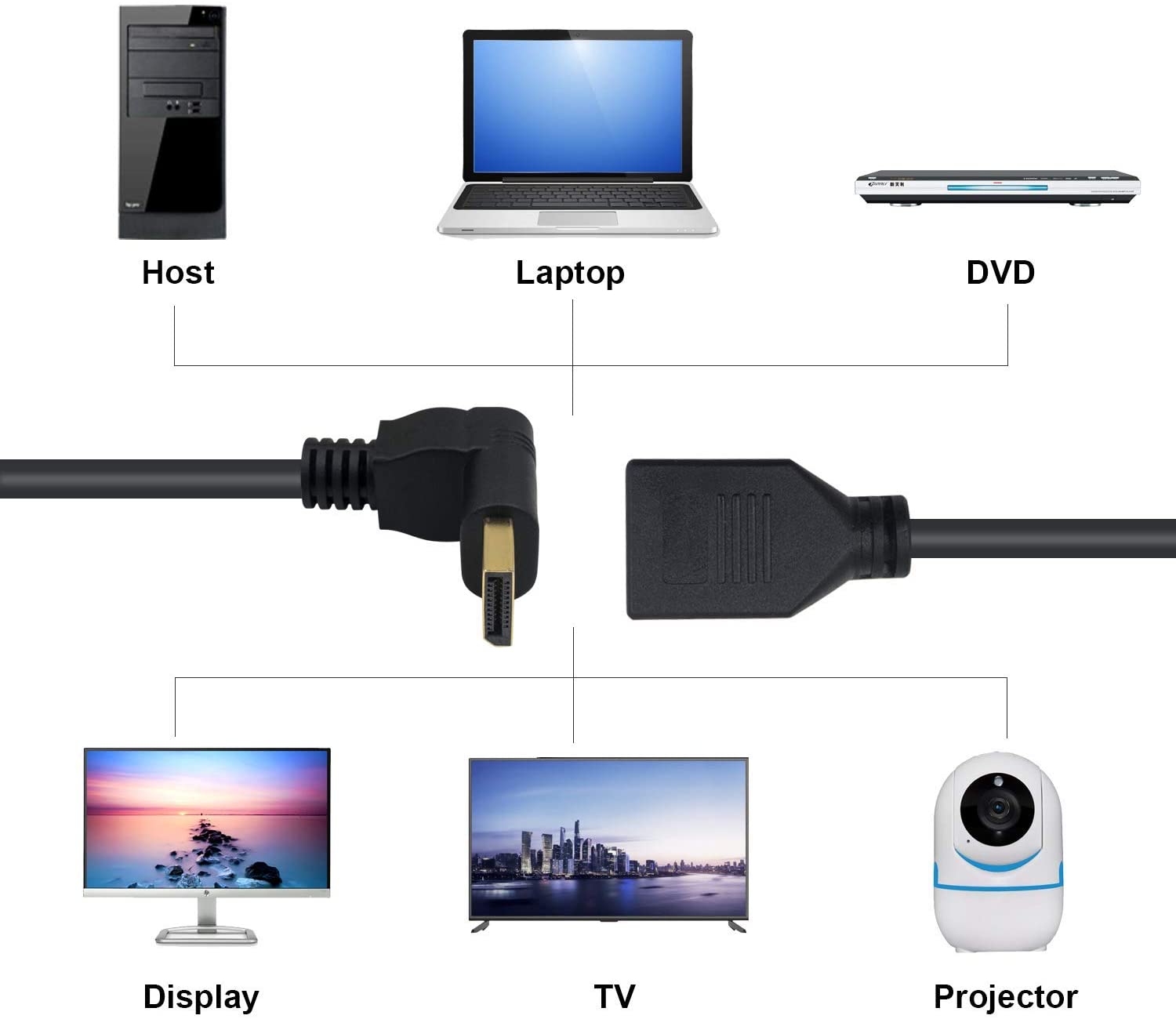 DisplayPort extension cable 