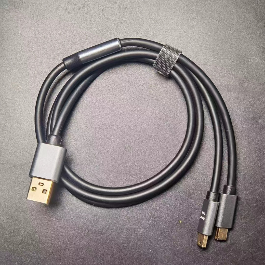 Dual Mini USB charging  data Y cable