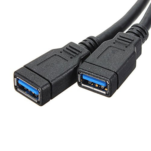 Dual USB-A front panel cable for PC case modding