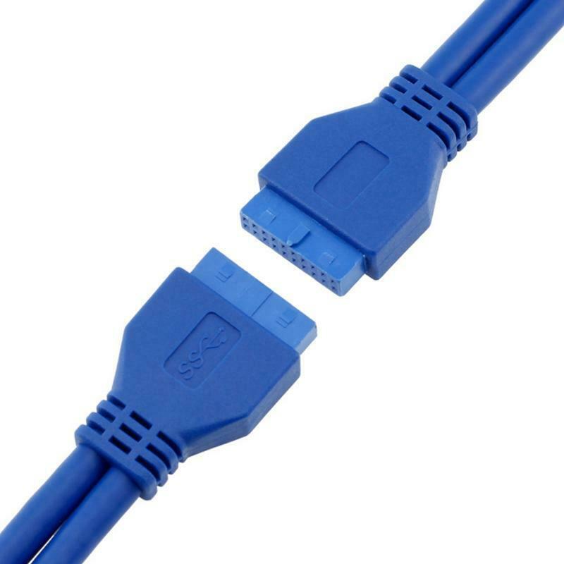 Dual female 20-pin USB 3.0 connectors