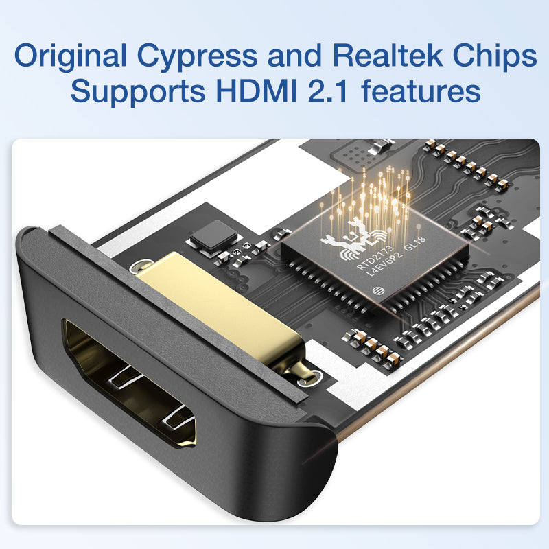 USB-C to HDMI Adapter 8K 60Hz 4K 120Hz Type-C to HDMI Cable