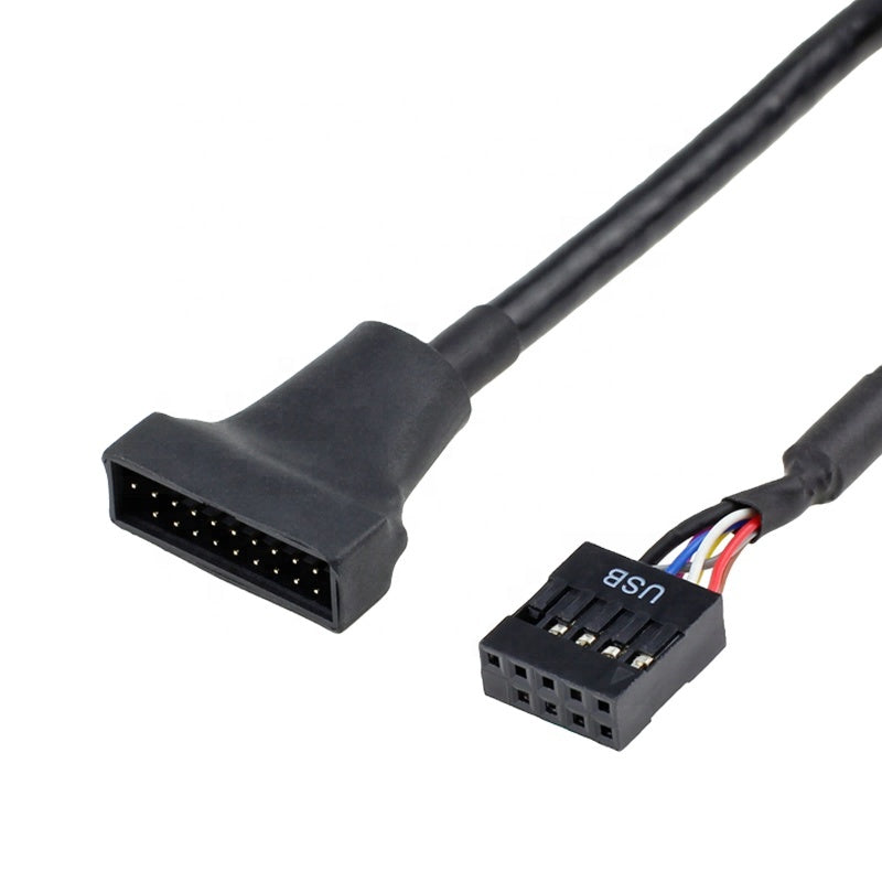 USB 3.0 Motherboard Header 19pin Male to USB 2.0 9pin Female Adapter Cable 0.15m