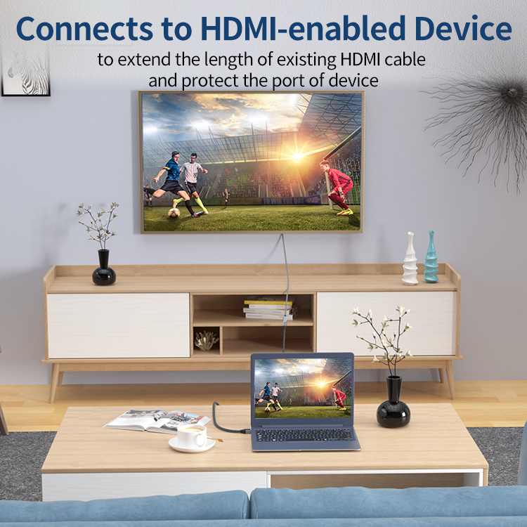 HDMI 2.1 male to female extension cable 8K 60Hz braided 01