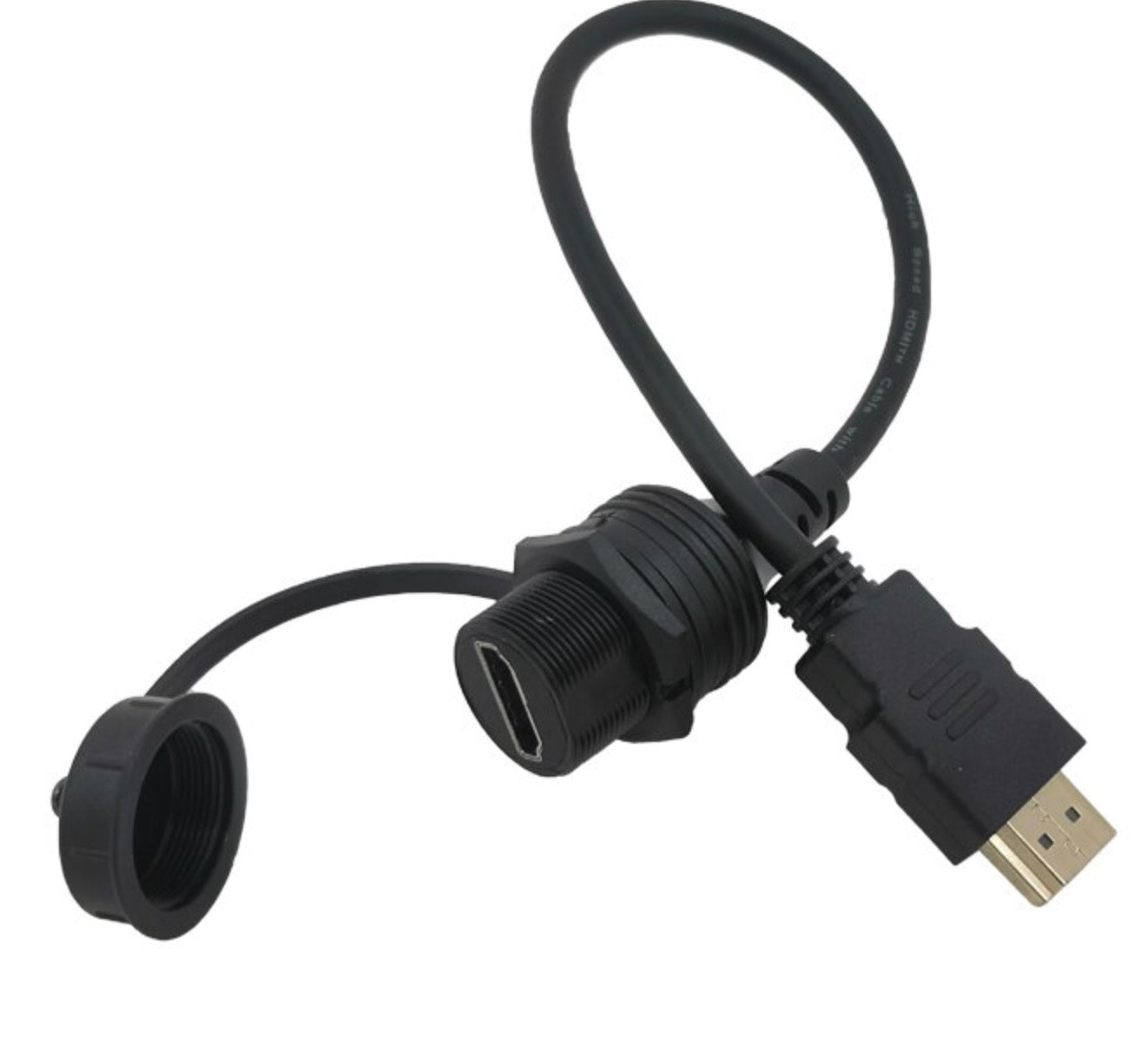 Gold-plated HDMI flush mount extension lead