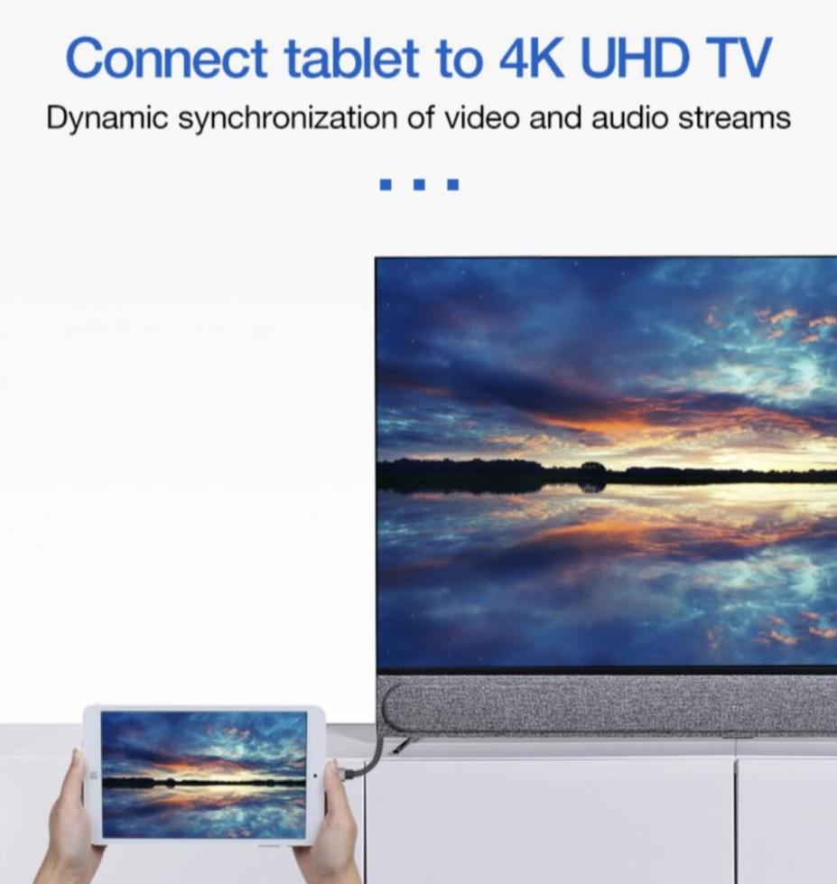 HDMI male connector on Micro HDMI to HDMI lead